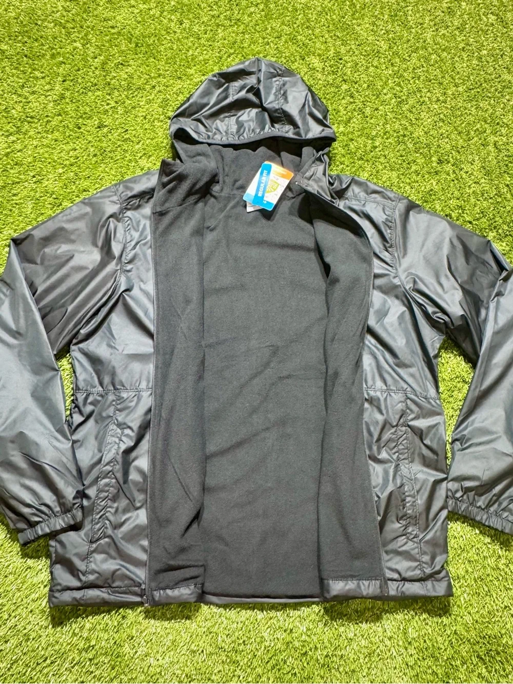 Columbia Omni-Shield Hooded Full Zip Windbreaker Jacket Men’s Large Black NWT